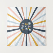 Hallo Sunshine: Kleurrijke kinderlijke typografie Wandkleed (Voorkant (horizontaal))