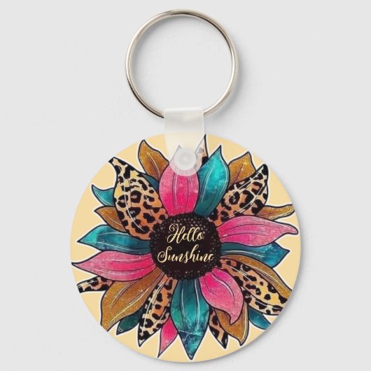 Hallo Sunshine Leopard Flower Sleutelhanger (Achterkant)