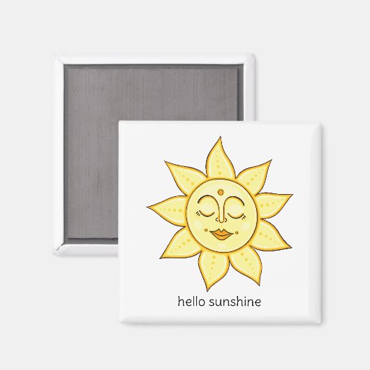 hallo Sunshine Magneet (Voorkant / Achterkant)