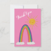 hallo Sunshine met Rainbow Hartelijk dank Bedankkaart (Voorkant)