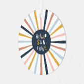 hallo Sunshine Metalen Ornament (Voorkant links)