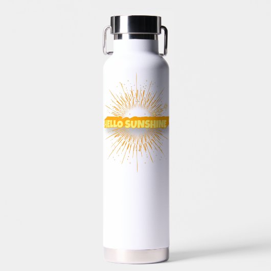 Hallo SUNSHINE – Minimalistisch ontwerp van de Sun Waterfles (Voorkant)