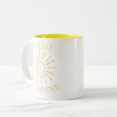 HALLO SUNSHINE-mok Tweekleurige Koffiemok (Voorkant links)