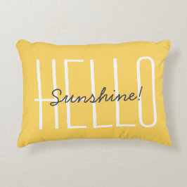 Hallo Sunshine Quote vrolijk decoratief geel Accent Kussen