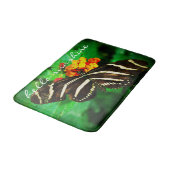 Hallo Sunshine Quote Zwart Wit Vlinder Foto Badmat (Gekanteld)