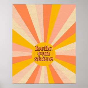 hallo Sunshine   Retro-Poster Poster