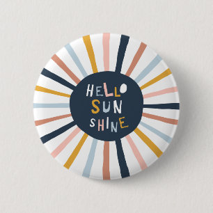 hallo Sunshine Ronde Button 5,7 Cm