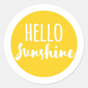 hallo Sunshine Ronde Sticker