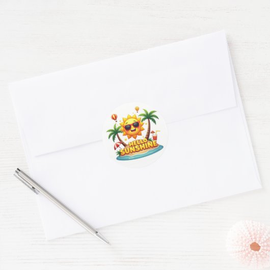 Hallo Sunshine Schattigee Cartoon Sticker (Envelop)