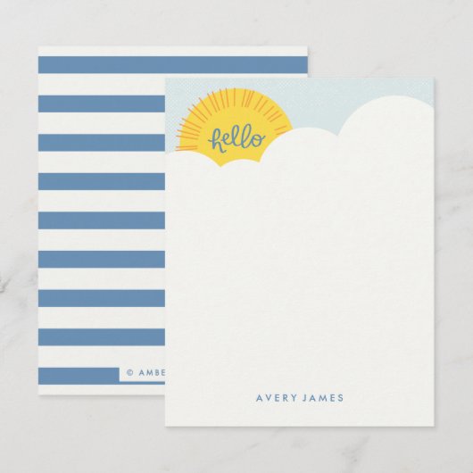 hallo Sunshine Stationery - Azure Kaart (Voorkant / Achterkant)