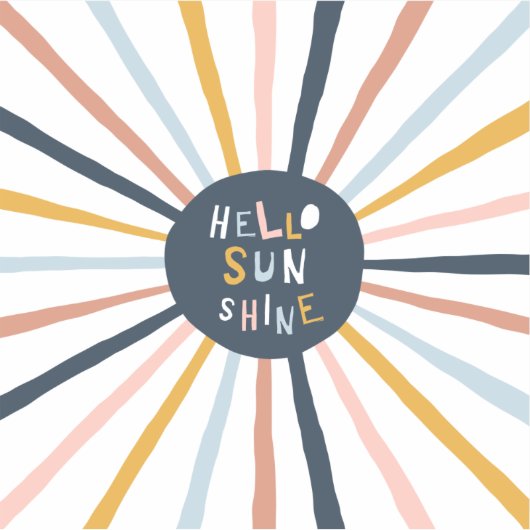 hallo Sunshine Sticker (Voorkant)