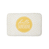 hallo Sunshine Stippen Pattern Yellow Faux Gold Badmat (Voorkant)