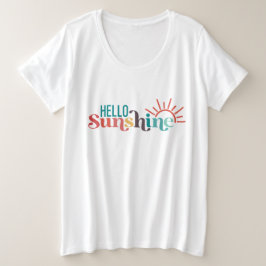Hallo Sunshine Summer Beach Lake Grote Maat T-shirt