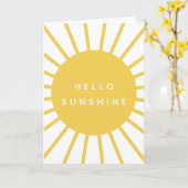 hallo Sunshine | Sun Modern Scandi Mustard Yellow Kaart (Gele Bloem)