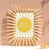 hallo Sunshine | Sun Modern Scandi Mustard Yellow Poster