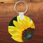 hallo Sunshine Sunflower Button Sleutelhanger (Voorkant)
