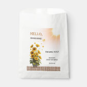 Hallo Sunshine Sunflower Garden Baby shower Bedankzakje (Voorkant)