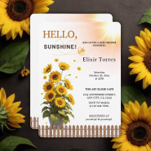 Hallo Sunshine Sunflower Garden Baby shower