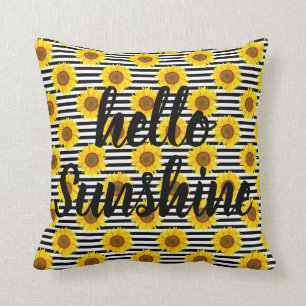 hallo Sunshine Sunflower Pillow Kussen