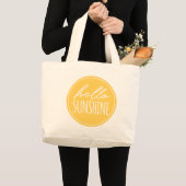 hallo Sunshine Typography Yellow Sun Canvas tas (Voorkant (product))