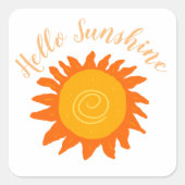 hallo Sunshine Vierkante Sticker (Voorkant)