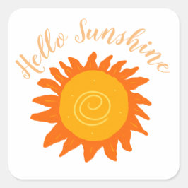hallo Sunshine Vierkante Sticker