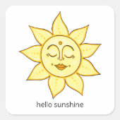 hallo Sunshine Vierkante Sticker (Voorkant)
