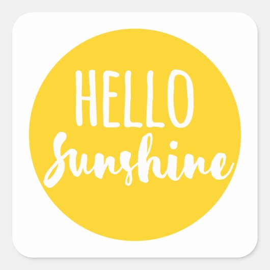hallo Sunshine Vierkante Sticker (Voorkant)