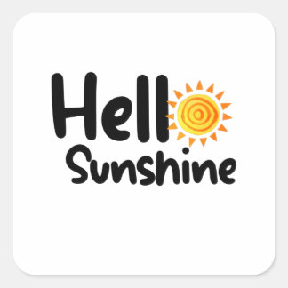 hallo Sunshine Vierkante Sticker