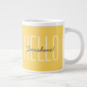 hallo Sunshine Yellow Modern Typografie Grote Koffiekop (Rechts)