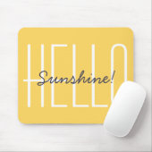 hallo Sunshine Yellow Modern Typografie Muismat (Met muis)