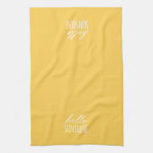hallo Sunshine Yellow Summer Kitchen Towel Theedoek (Verticaal)