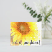 "Hallo, Sunshine!" Zonnebloem, Briefkaart (Staand voorkant)