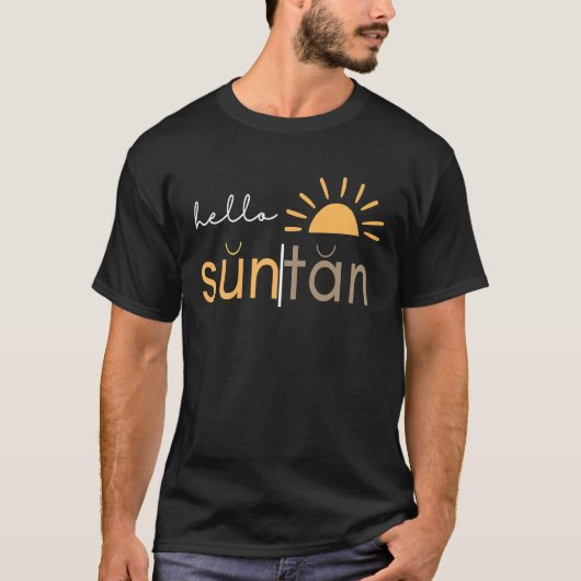 hallo Suntan Reading Teacher Summer Spring Break T-shirt (Voorkant)