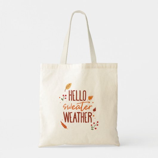 hallo Sweater Weather Tote Bag (Achterkant)