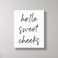 hallo Sweet Cheek Funny Toilet Bathroom