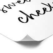 hallo Sweet Cheek Funny Toilet Bathroom Poster (Hoek)