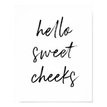 hallo Sweet Cheek Funny Toilet Bathroom