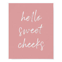 hallo Sweet Cheek Funny Toilet Dusty Roos Bathroom