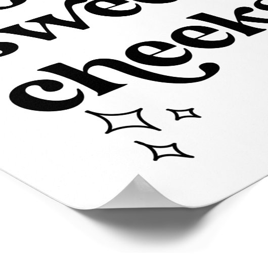 hallo Sweet Cheeks Retro Font Poster (Hoek)