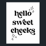 hallo Sweet Cheeks Retro Font Poster<br><div class="desc">hallo Sweet Cheeks Retro Font</div>