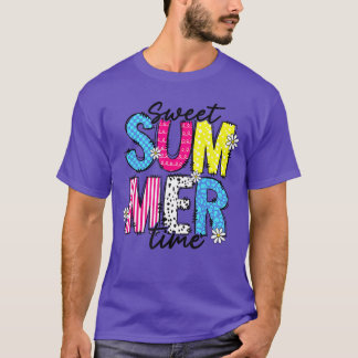 Hallo Sweet Summertime Vacation Beach Matching Fam T-shirt