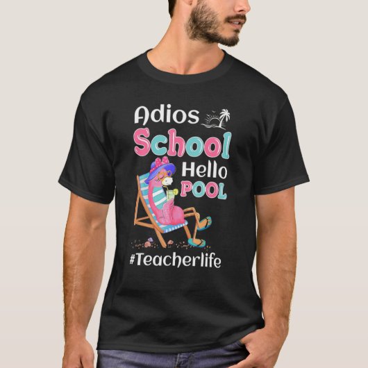 Hallo T-shirt Adios School (Voorkant)