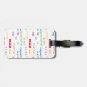 hallo Talen kleurrijke typografie Bagagelabel (Achterkant horizontaal)