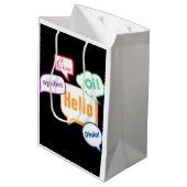 hallo | Talen Medium Cadeauzakje (Achterkant Gekanteld)