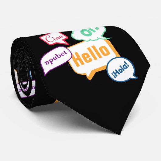 hallo | Talen Stropdas (Opgerold)