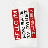 hallo te koop door eigenaar House Sale Spandoek (Verticaal)