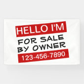 hallo te koop door eigenaar House Sale Spandoek (Horizontaal)