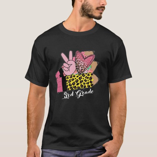 Hallo Team 3e klas leuke potlood leraar Terug naar T-shirt (Voorkant)