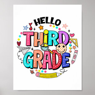 Hallo Team Derde Klas Terug naar school Derde Klas Poster
